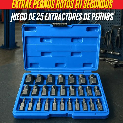 Juego de 25 extractores de pernos