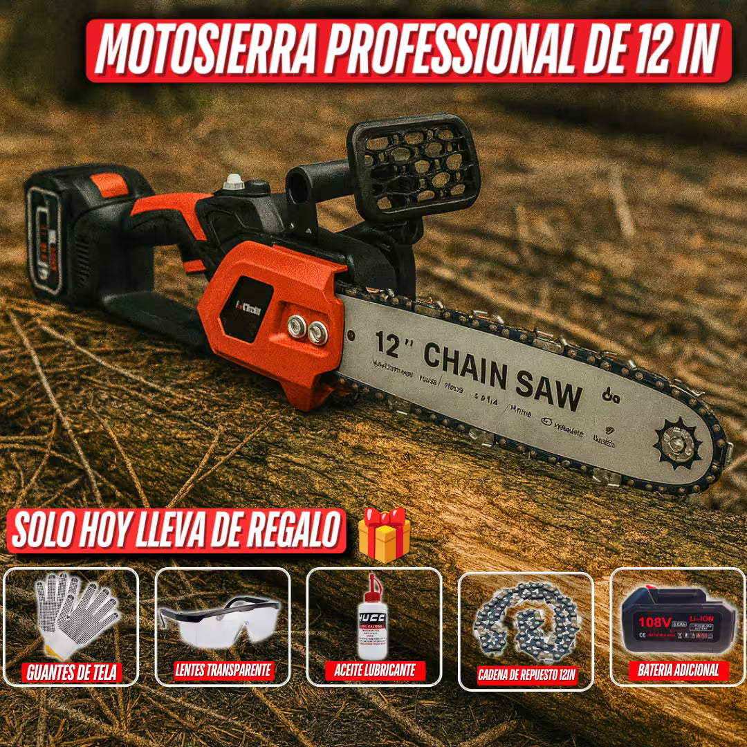 MOTOSIERRA INALÁMBRICA 12 PULGADAS " 108V