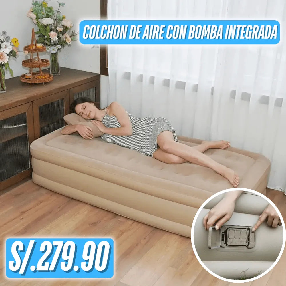 COLCHON DE AIRE CON BOMBA INTEGRADA