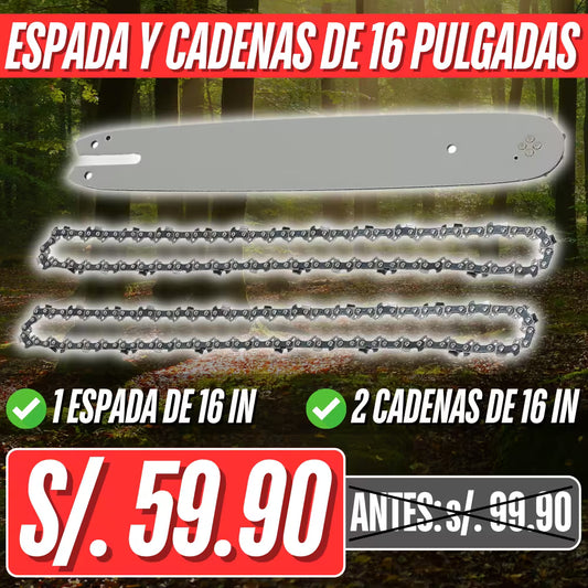 Espada y 2 Cadenas de 16 Pulgadas