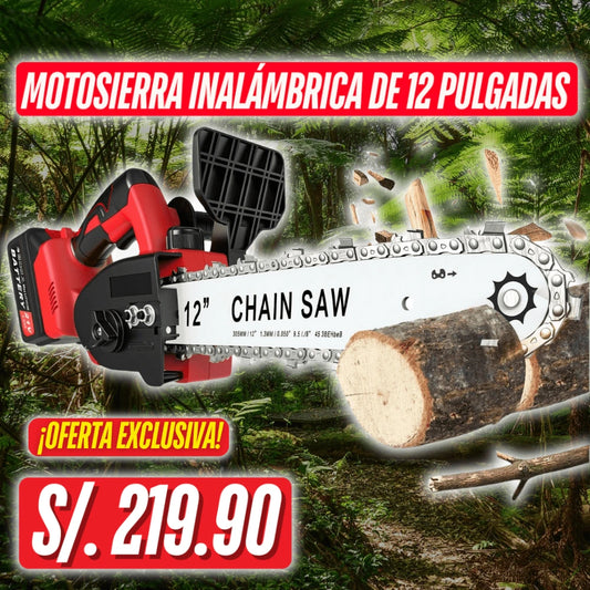 MOTOSIERRA INALÁMBRICA 12 PULGADAS " 108V
