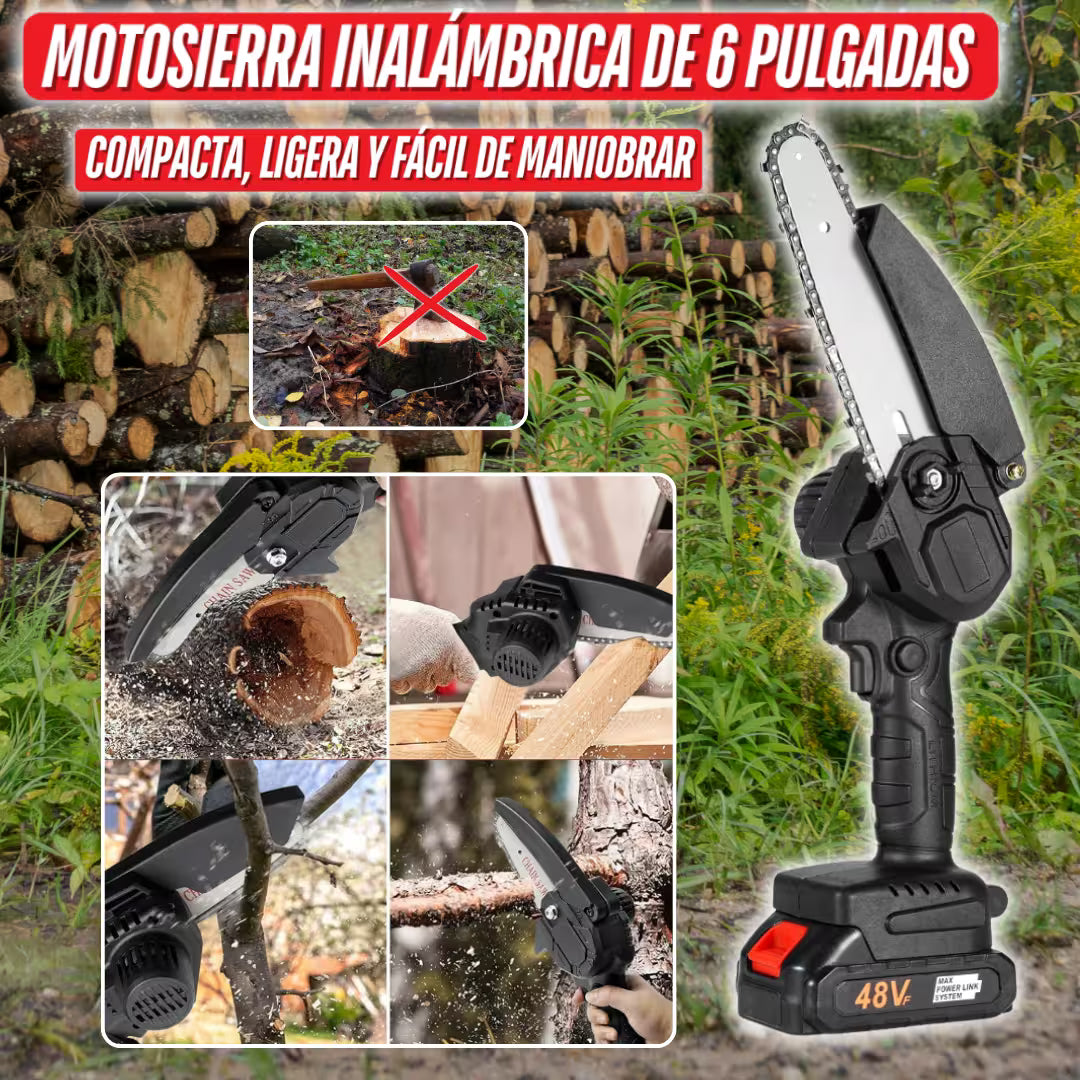 Sierra Inalámbrica de 6 Pulgadas | 2 Baterías 48v | Garantía 5 meses